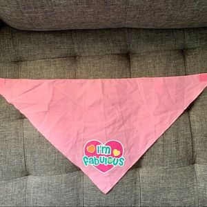 “I’m Fabulous” pink dog bandana Medium/Large